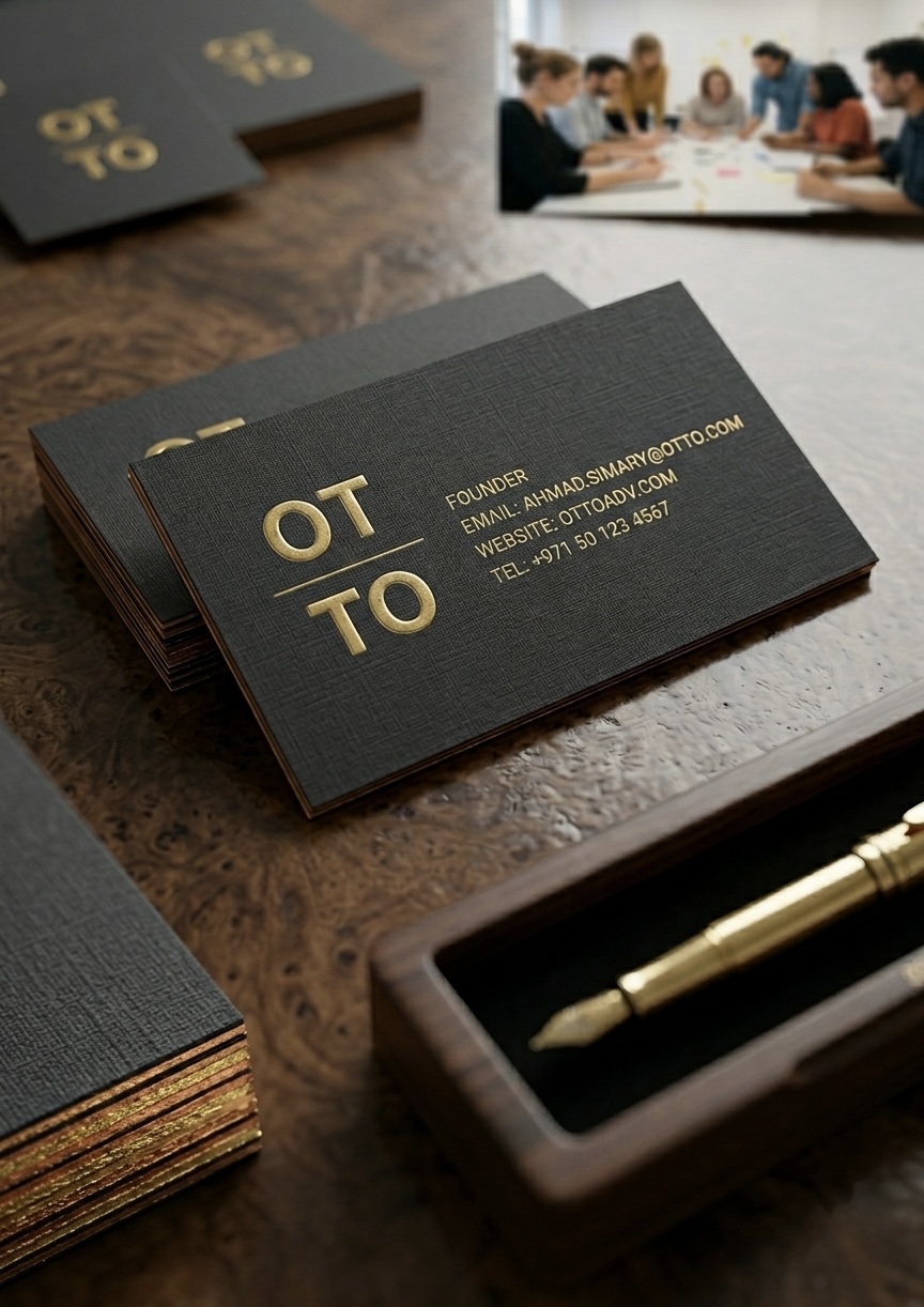 OTTO premium black and gold business cards